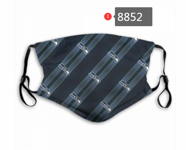 2020 Seattle Seahawks #6 Dust mask with filter->nfl dust mask->Sports Accessory
